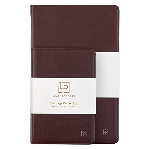 Leatherpress Classic Leather Notebook Writing Journal, Softcover, Narrow Ruled, Table of Contents and Numbered Pages - Image 4