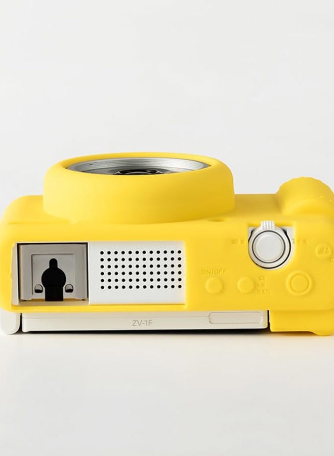 Pocoukate Case for Sony ZV-1F, ZV-1 II/ZV-1M2 Vlog Camera, ZV1F Camera Silicone Cover, Anti-Scratch Slim Fit Soft with ZV1 F Screen Protector- Yellow Skin - Image 3