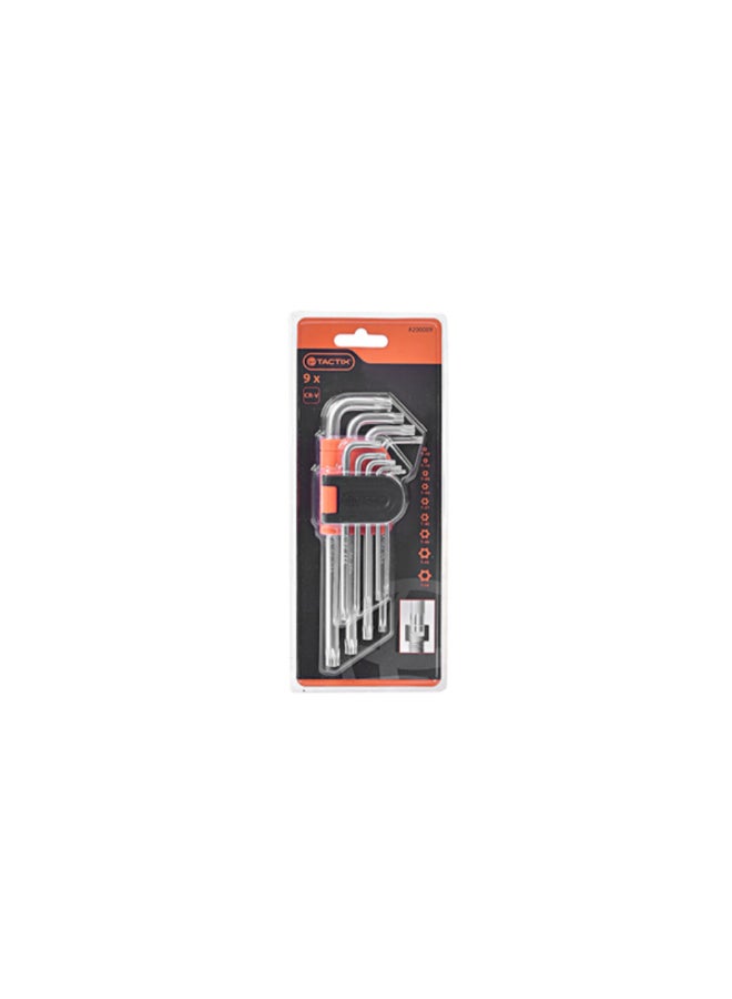 Tactix 9-Piece Tamper-Proof Long Torx Key Set Silver 25 x 4.5 x 10.5 cm 206009 - Image 2
