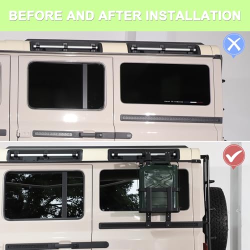 Qiosreui Rear Window Water Can Holder Rack Mount Bracket for INEOS Grenadier 2020-2025 Accessories Trailer Water Liquid Container Bracket, Water Locking Pack Mount 5 Gallon / 20 Liter Jerry Water Can Rack - Image 4