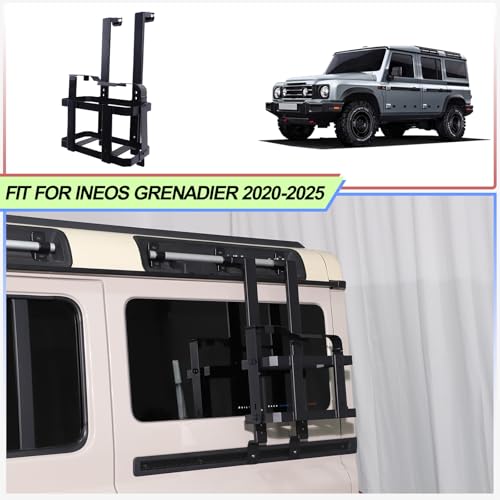 Qiosreui Rear Window Water Can Holder Rack Mount Bracket for INEOS Grenadier 2020-2025 Accessories Trailer Water Liquid Container Bracket, Water Locking Pack Mount 5 Gallon / 20 Liter Jerry Water Can Rack - Image 3