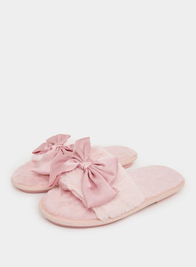 Styli Bow Detail Slip On Slippers - Image 3