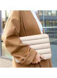 Rock Pow Puffy Laptop Sleeve 13-14 Inch Laptop Sleeve Beige Laptop Sleeve for Women Cute Carrying Case Laptop Cover for MacBook Pro 14 Inch Laptop Sleeve MacBook Air M2 Sleeve 13 Inch iPad Pro 12.9  - Image 5