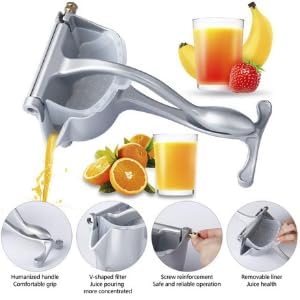 F4FIVE Aluminum Steel Manual Fruit Juicer Hand juicer Manual Fruit and Vegetable Juicer Aluminum Steel Hand Press Juice Machine For Home Press - Image 5