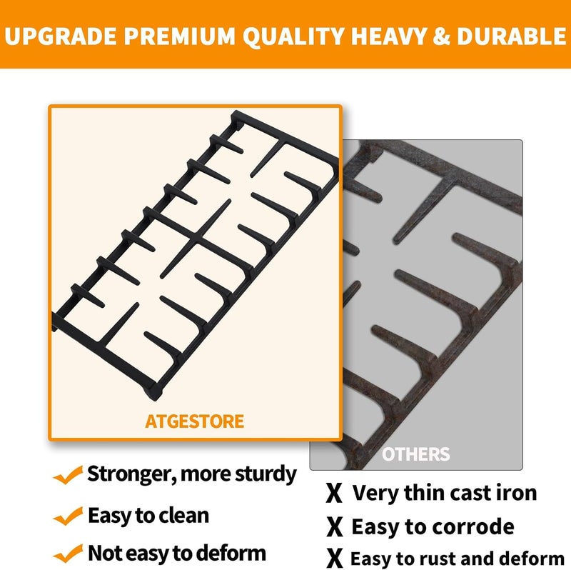 atgestore Upgraded WB31X27150 Center Grate Replacement for GE Stove Parts JXGRATE1 WB31X24737 General Electric Gas Range Grate Cast Iron Surface Burner Grate GE Cooktop Parts Stove Top Grate 1Pcs - Image 5