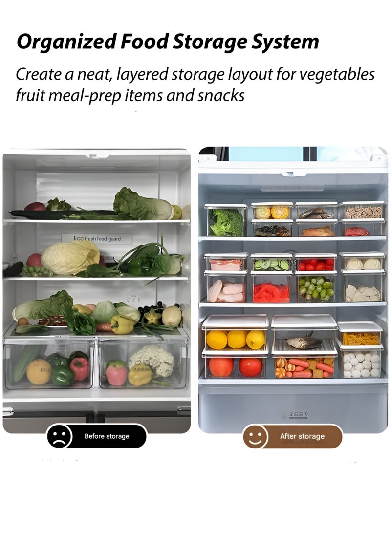 Toshionics Refrigerator Storage Box 4.4L T114623– Clear PET Fridge Organizer with Lid | Multipurpose Food Storage Container for Fruits, Vegetables, Pantry, Meal Prep | BPA-Free Stackable Kitchen Storage Bin (29×21×7.2 cm) - Image 5