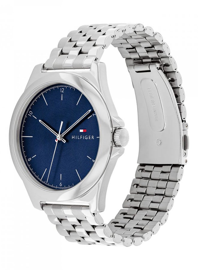 TOMMY HILFIGER ROUND ANALOG MEN'S NAVY CASE WATCH - 1710630 - Image 3