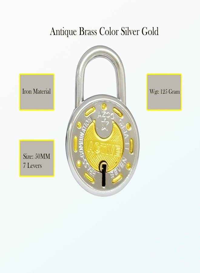 ONEPRO Active Round Small Size Padlock 50mm | Strong Hardened Corrosion Resistant Shackle | Double Locking | Padlock for Main Door |Tool Box, Shutters, Shops & Offices | Pack of 2 Padlocks - Image 4