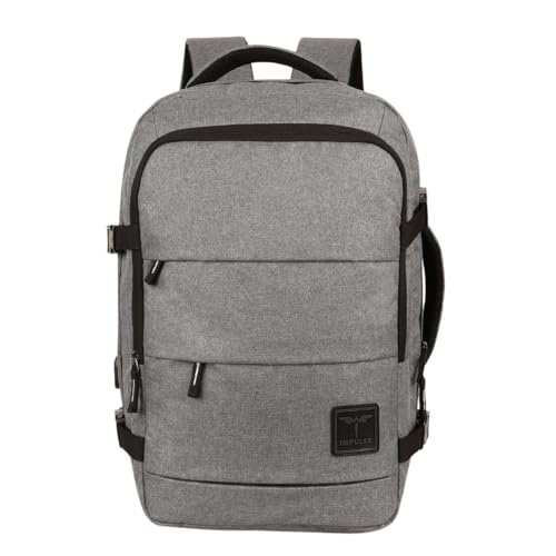 Impulse CommuterElite 40L Unisex Water Resistant Travel Laptop Backpack with USB Charging Port/Office Bag/School Bag/College Bag/Business Bag Fits Up to 16 Inch Laptop (Grey) - Image 1