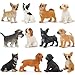Toymany 12PCS Mini Dog Figurines Toy Set Realistic Detailed Plastic Puppy Figures Playset Hand Painted Dogs Animals Toy Cake Toppers Easter Eggs Christmas Birthday Gift for Kids Toddlers - Image 3