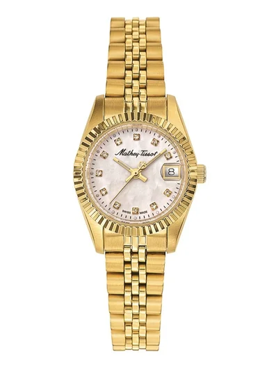 Mathey-Tissot Mathy II Gold Tone Stainless Steel Mother Of Pearl Dial Quartz D710PI Women's Watch
