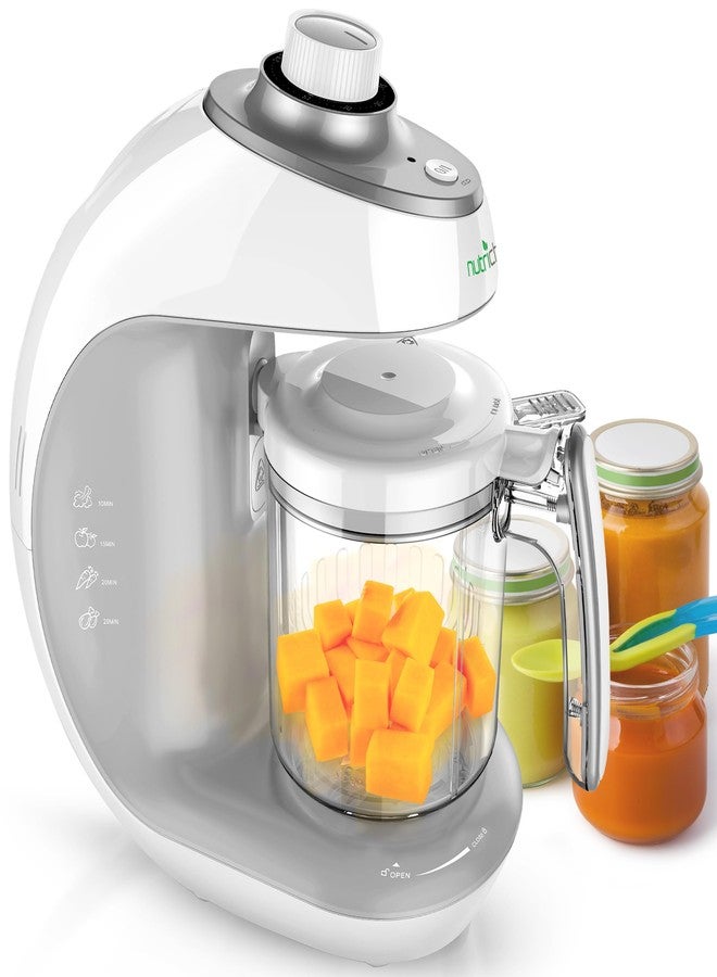 NutriChef Baby Food Maker | 2-in-1 Steam Cooker & Puree Blender | Adjustable Steam Timer | Blend Organic Food for Babies, Infants & Toddlers | Includes Dishwasher Safe Steam Basket & Bowl - Image 1