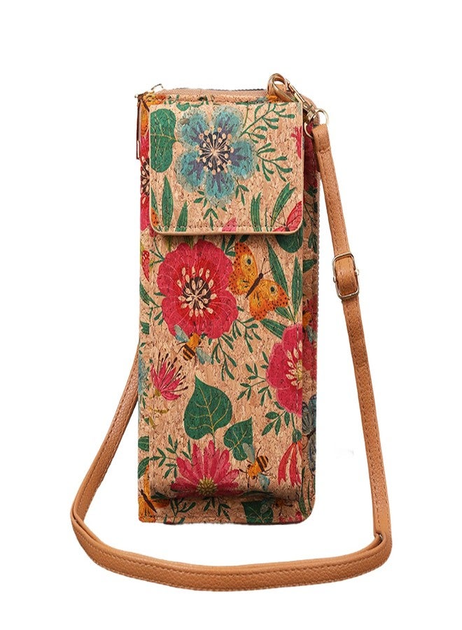 aolaso Phone Purse Crossbody bags Shoulder Bag for Women- Cork Small Cellphone Wallet with Adjustable Strap Zipper and Card Slots - Image 1