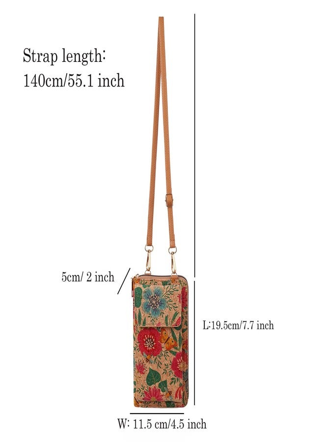 aolaso Phone Purse Crossbody bags Shoulder Bag for Women- Cork Small Cellphone Wallet with Adjustable Strap Zipper and Card Slots - Image 3