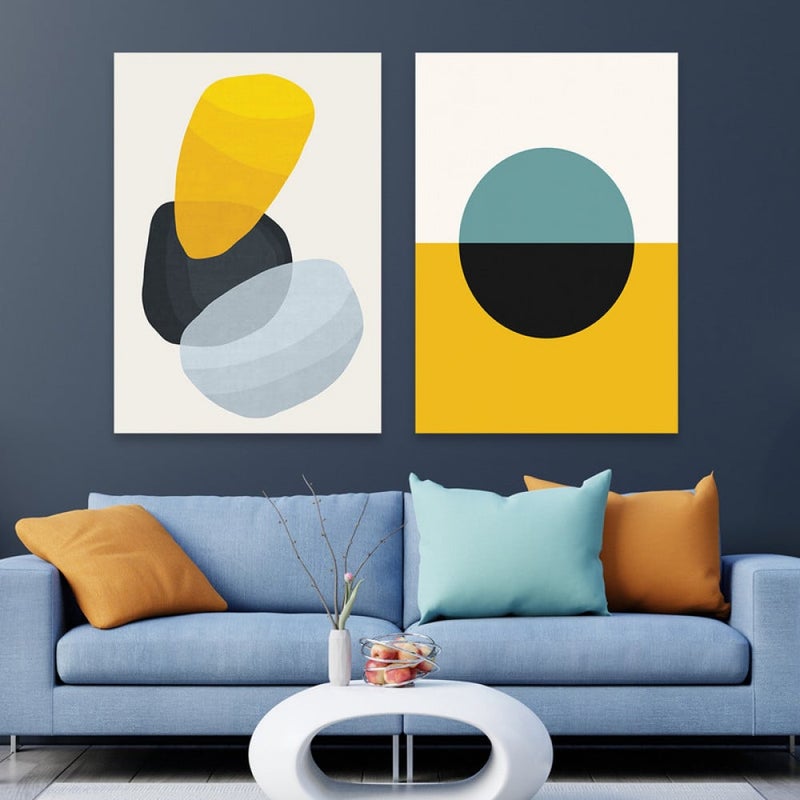 Marktna Modern double canvas painting - Image 1
