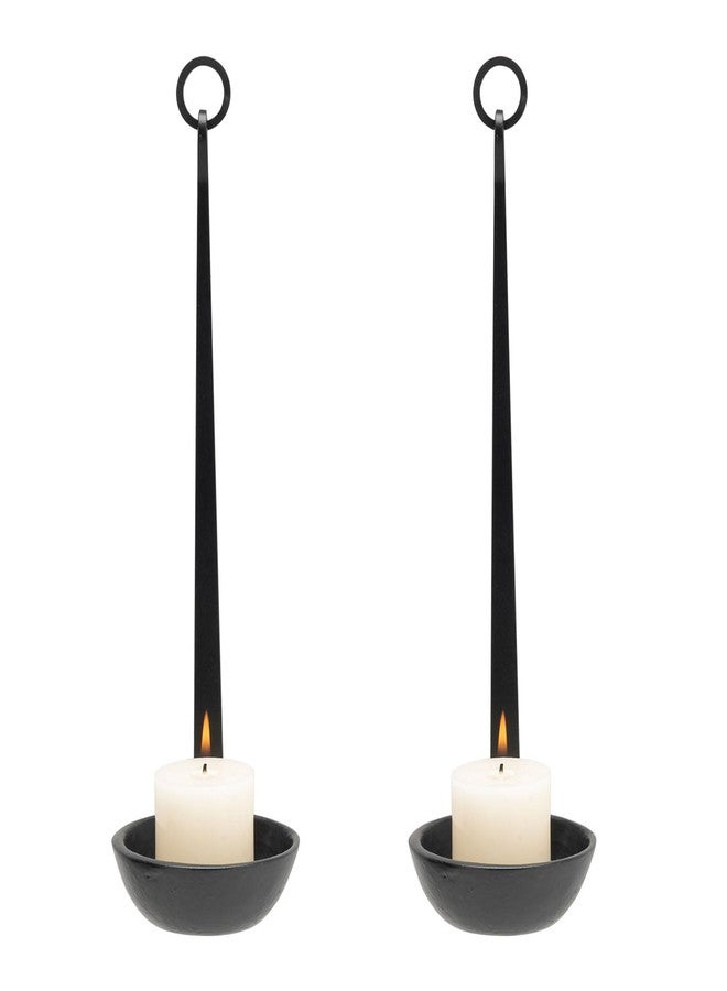 Aimto Wall Sconce Candle Holder Metal Hanging Wall Decorations for Home,Living Room, Bathroom, Dining Room, Set of 2（Black - Image 5