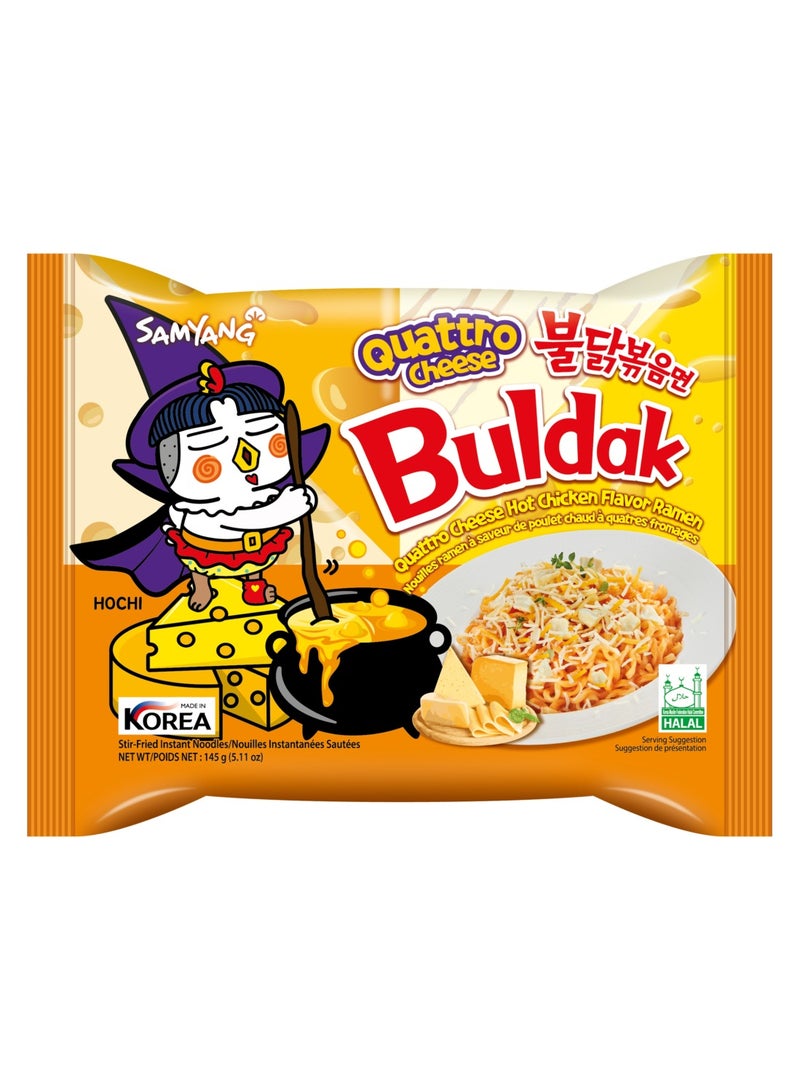 Buldak Quattro Cheese Hot Chicken Korean Ramen - 145g - Image 1