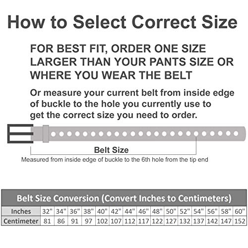Beltiscool Casual Riveted Studded Grommets & Studs Solid Leather Belt, Black | 38" - Image 3