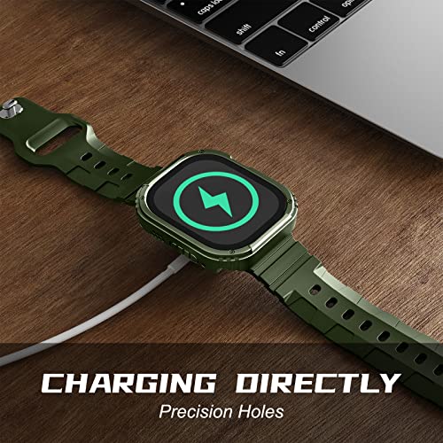 Adepoy 2 Pack Rugged Case Compatible for Apple Watch 46mm Series 11 10 with Tempered Glass Screen Protector, Military All Around Hard TPU Protective Cover Case Shockproof Bumper for iWatch Men 46mm - Image 5