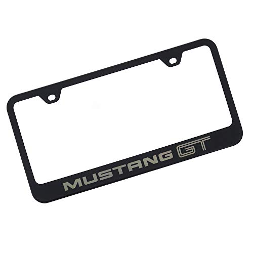 Au-TOMOTIVE GOLD Mustang GT Laser Etched Frame – Black - Image 1
