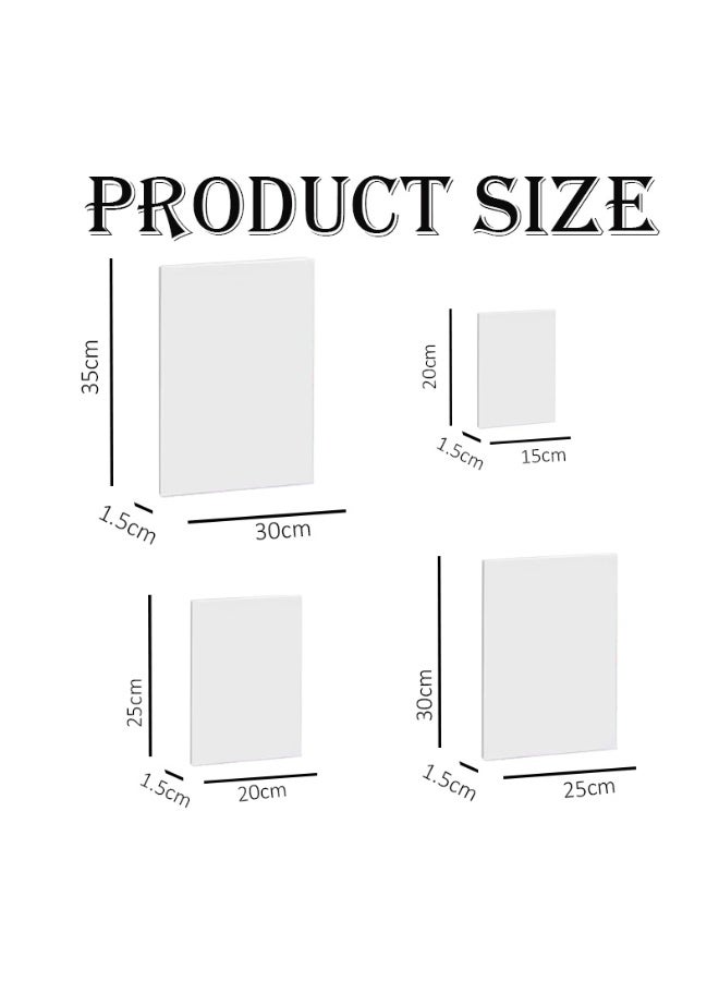 المنزل الذكي هوم سمارت لوحات قماشية للرسم، عبوة من 20 لوحة قماشية بأربعة أحجام، لوحات القماش الخاصة بنا مصنوعة من القطن بنسبة 100%، مثالية لصب الأكريليك والرسم الزيتي والمواد الفنية. - Image 2
