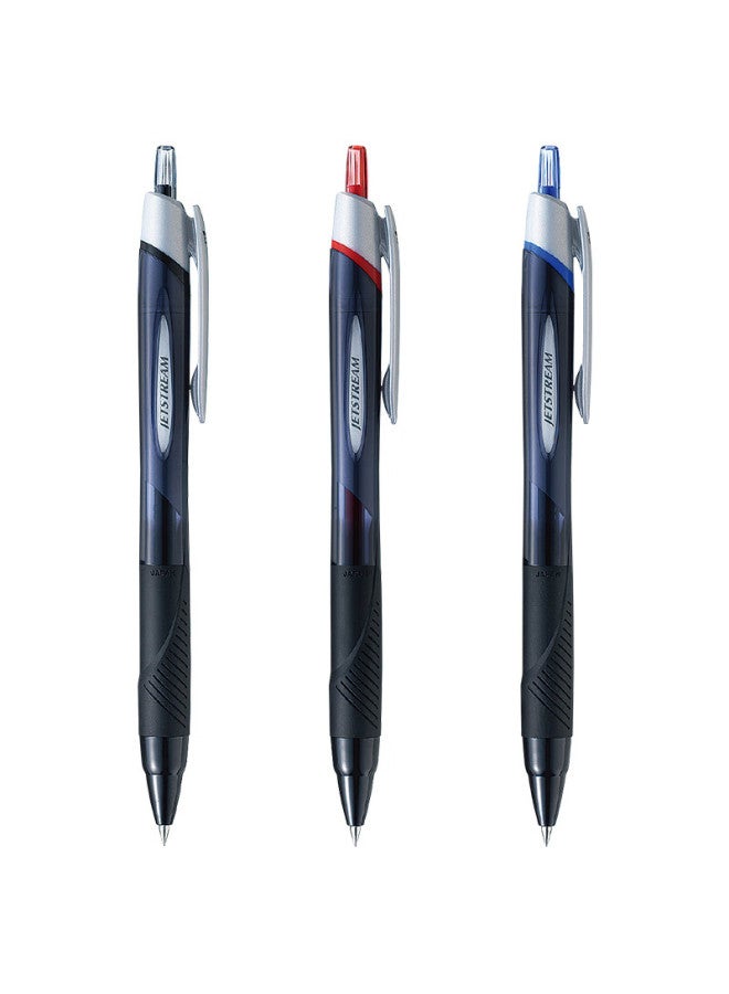 Uni Mitsubishi Jetstream Series Retractable Ballpoint Pen Sxn-150 Smooth Student Office Pen 0.38Mm Black Barrel Red Ink 10-Pack - Image 4