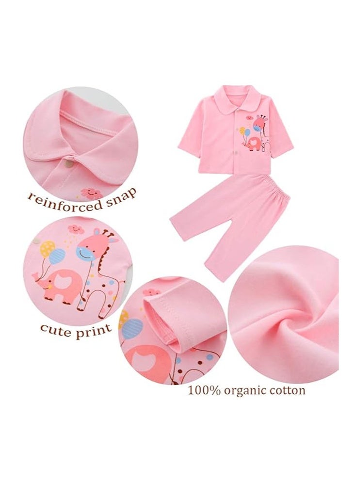 SHABILI 18Pcs Newborn Baby Unisex Layette Gift Set 100% Cotton Soft Breathable Easy Care Pink White Tops Pants Bib Towels Hat Mittens Booties Ideal Baby Shower Coming Home Daily Use Gift Essentials Cute - Image 2