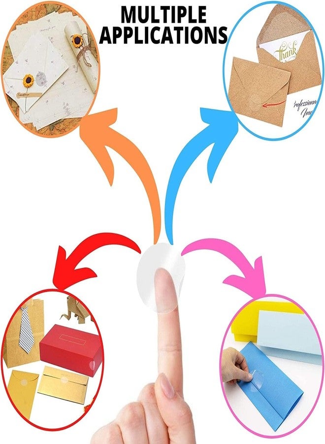 True-Ally Crystal Clear Transparent Round Stickers, Envelope Tab Sealer Package Round Clear Seal Labels Self Adhesive Stickers (5000) - Image 5