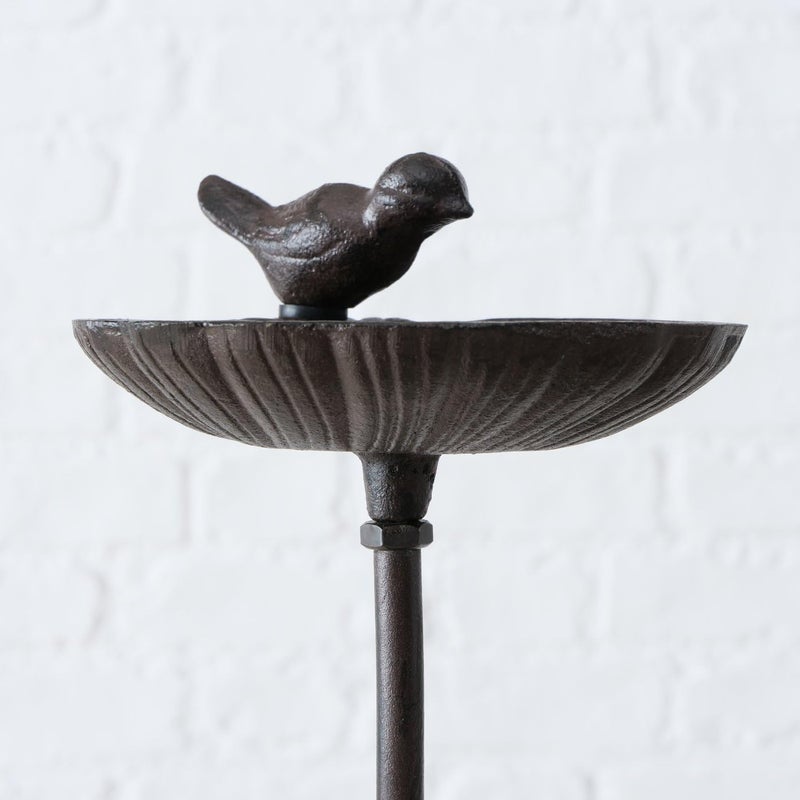 Boltze Bird Waterer, Garden Bar Bird Bath, Cast Iron, 1 Piece, 20cm x 14cm x 98cm - Image 5