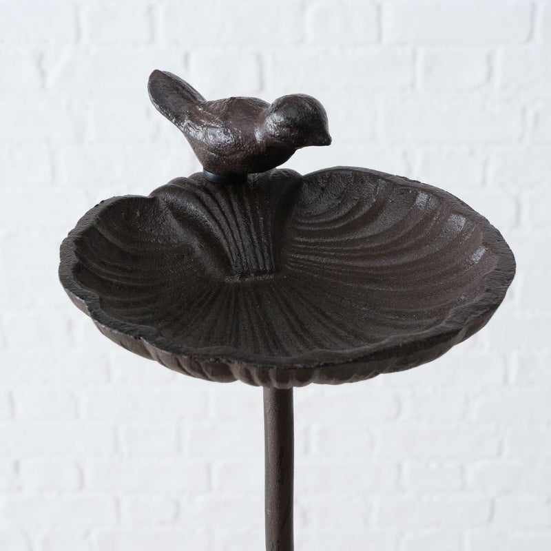 Boltze Bird Waterer, Garden Bar Bird Bath, Cast Iron, 1 Piece, 20cm x 14cm x 98cm - Image 3