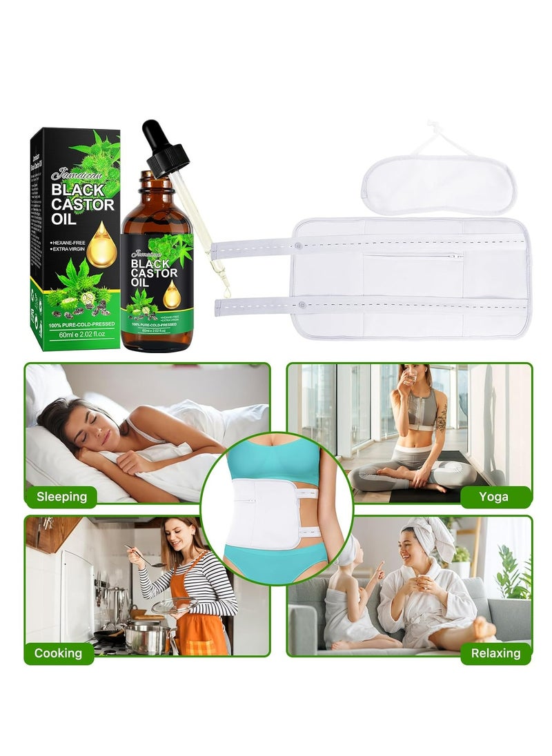 Jamaican Black Castor Oil, Castor Oil Organic 100% Pure Cold Pressed, Organic Castor Oil for Hair Growth, Body Massage Oil, Eyelashes & Eyebrows, Anti-Aging Essential Oil (60 ml)  - Image 4