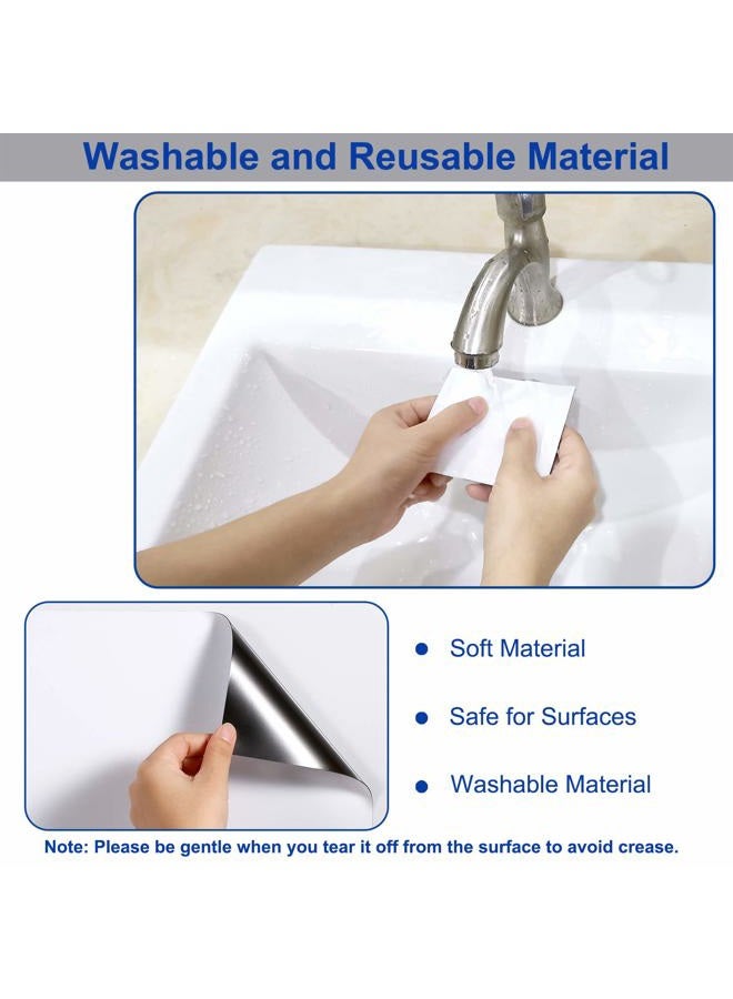 Tenyond Dry Erase Whiteboard Sticker for Fridge, 16.5×11.7in Removable Whiteboard Sheet for Non-Magnetic Stainless Steel Glass Door w/ 2 Markers & 1 Eraser, Washable Sticky Note, No Residue, Any Shiny Surface - Image 2