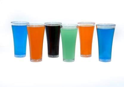 URMILA PLASTIC® Polycarbonate Pilsner Frosted Drinking Glasses for Dining Table Home Kitchen Party Restaurant (250 ml) - Pack of 12 - Image 1