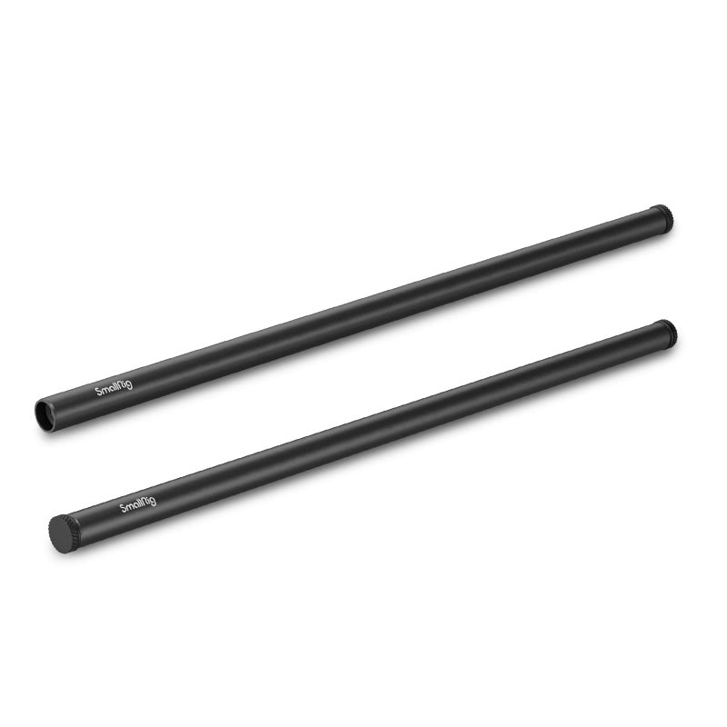SmallRig 16 Inches (40 cm) Black Aluminum Alloy 15mm Rod with M12 Female Thread, Pack of 2 - Image 1