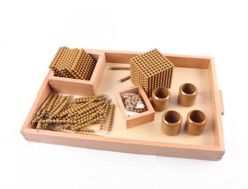 Adena Montessori Golden Math Bead Material - Montessori Number Learning Educational Gifts for Kids - Image 1