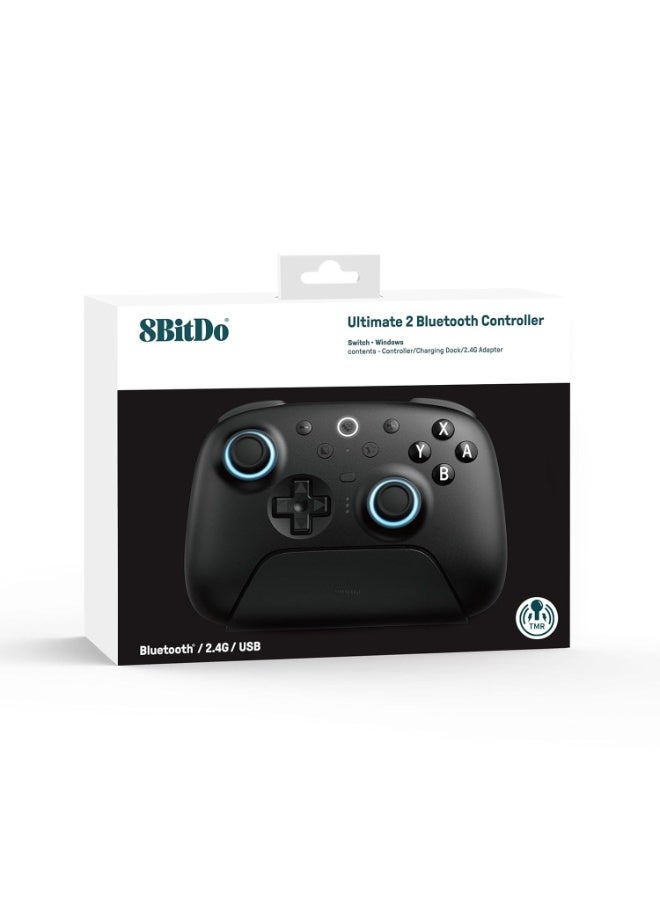 8Bitdo Ultimate 2 Bluetooth Controller for Switch/Switch 2 & Windows PC, Switch Pro Controller with TMR Joysticks, Switchable Hall Effect/Tactile Triggers, Vibration and Motion Control - Black - Image 4
