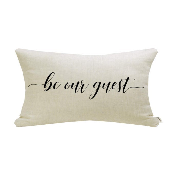 FARMHOUSE PILLOW COVERS WITH BE OUR GUEST QUOTE 12 X 20 FARMHOUSE RUSTIC DCOR LUMBAR PILLOW COVERS WITH SAYING GUEST ROOM DCOR