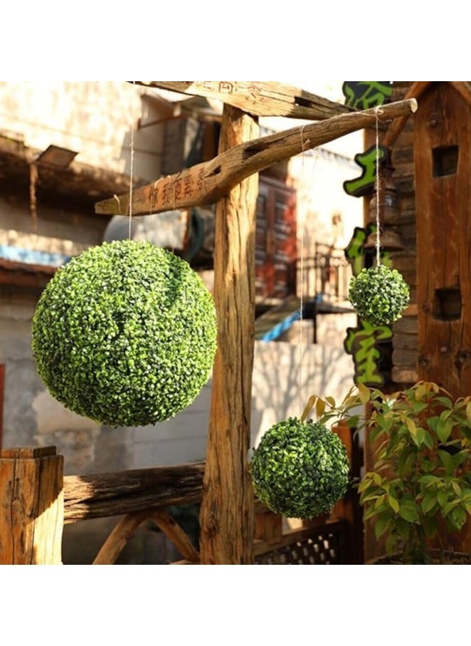 LINGWEI Artificial Grass Ball Topiary Ball Green 35x35cm  - Image 2