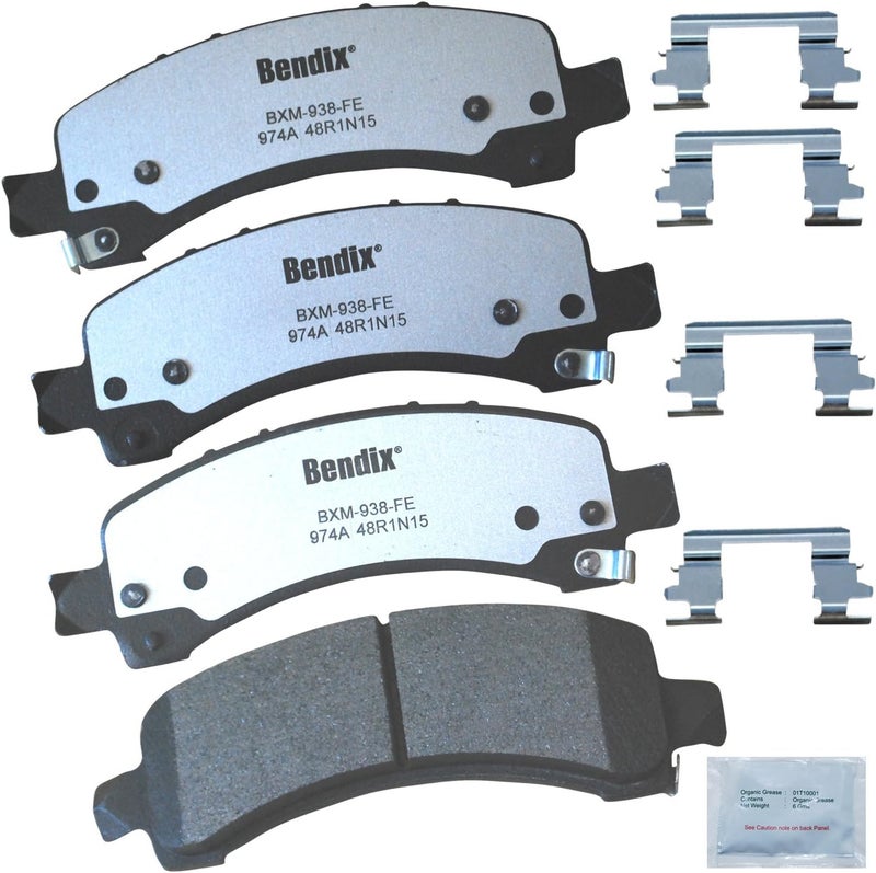 Bendix Fleet Metlok MKD974AFM Semi-Metallic Rear Brake Pads for Select Models Cadillac Escalade,Chevrolet Avalanche 1500,Express Silverado Sonora,Suburban Tahoe,GMC Savana Sierra Yukon,Yukon XL 1500 - Image 1
