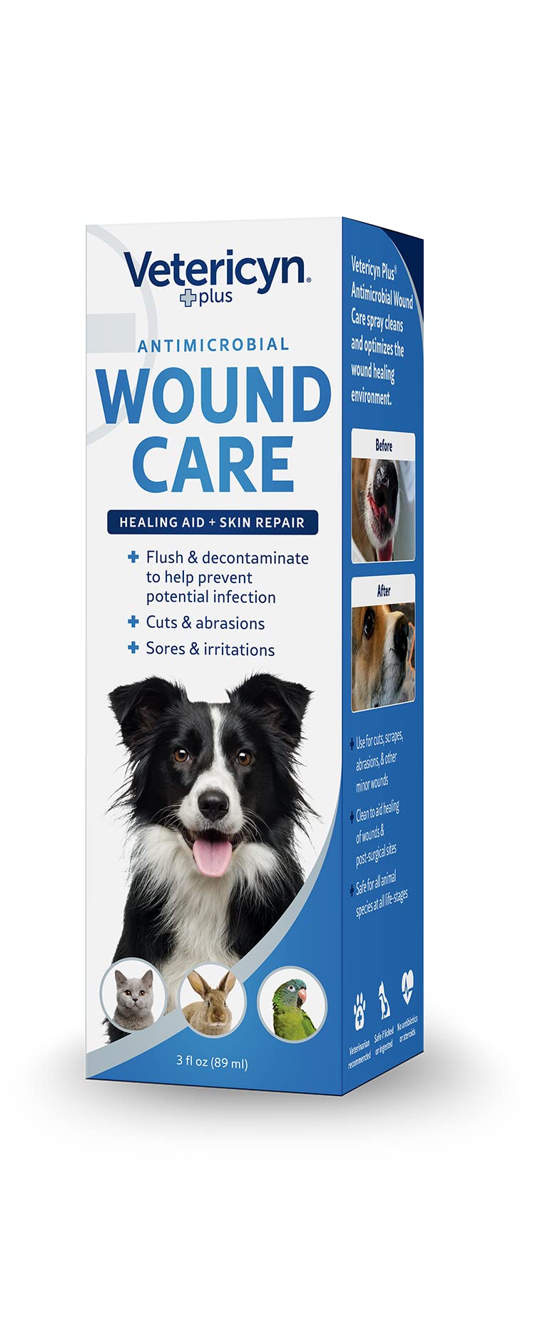 Vetericyn Plus Dog Wound Care Spray | Healing Aid and Skin Repair, Clean Wounds, Relieve Dog Skin Allergies, Safe for All Animals. 3 ounces - Image 5