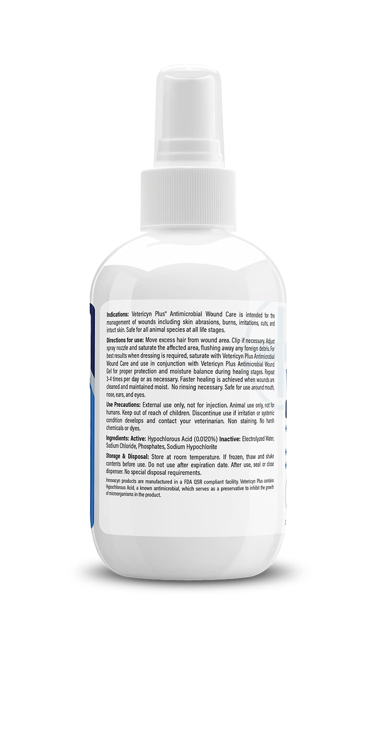 Vetericyn Plus Dog Wound Care Spray | Healing Aid and Skin Repair, Clean Wounds, Relieve Dog Skin Allergies, Safe for All Animals. 3 ounces - Image 4