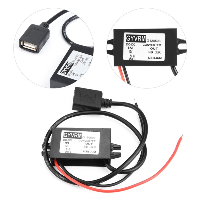 DC 12V To 5V 3A USB Buck Converter With Overvoltage Protection For Car Devices - Image 5