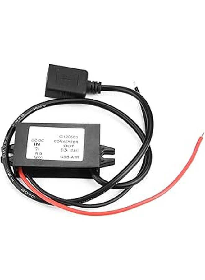DC 12V To 5V 3A USB Buck Converter With Overvoltage Protection For Car Devices - Image 1