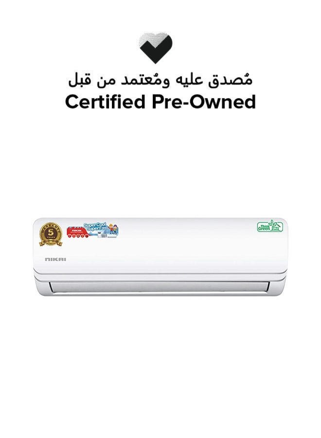 NIKAI Certified Pre Owned - 1.5 Ton Rotary T3 Split Air Conditioner 1800 W NSAC-18131 white - Image 1
