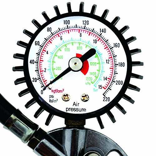 SING F LTD Tire Pressure Inflator Gauge with Lock On Chuck Car Motorcycle Bike Heavy Duty - Image 3