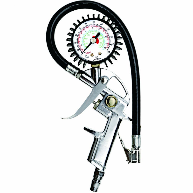 SING F LTD Tire Pressure Inflator Gauge with Lock On Chuck Car Motorcycle Bike Heavy Duty - Image 5
