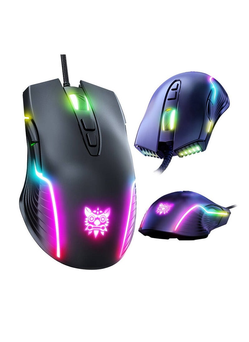 أونيكوما - ماوس الألعاب Onikuma CW905 RGB - 6400 نقطة في البوصة - 7 أزرار قابلة للبرمجة - Image 1