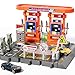 KIZONLY Toy Cars Playsets Activity Drivers Playset Gasstation with Moveable Hoses Parking lot 164 Scale Toy Cars and Car Garage Toys for Toddlers 13 CarActivated Playing Method - Image 2