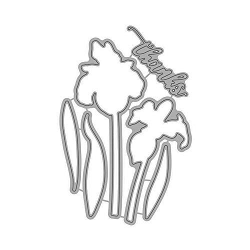 LZBRDY Iris Flowers Stamp and Dies Set for Scrapbooking and Card Making Birthday Thanksgiving Christmas Paper Craft Die Cuts - Image 2