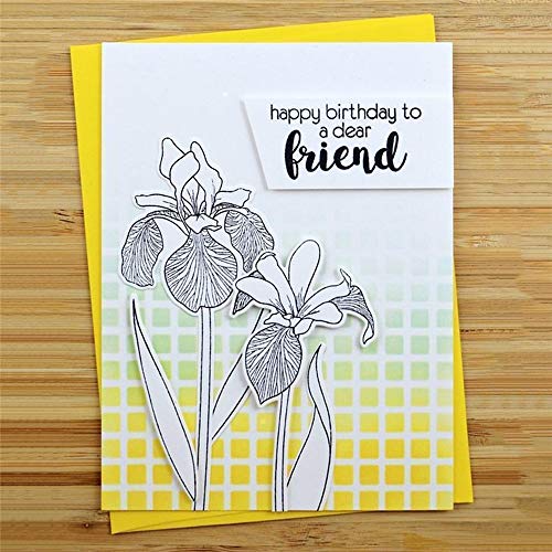 LZBRDY Iris Flowers Stamp and Dies Set for Scrapbooking and Card Making Birthday Thanksgiving Christmas Paper Craft Die Cuts - Image 3